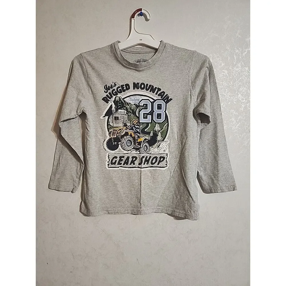 OshKosh B'Gosh Joe's Rugged Mountain Long Sleeve 4-Wheeler Boys Youth sz 10